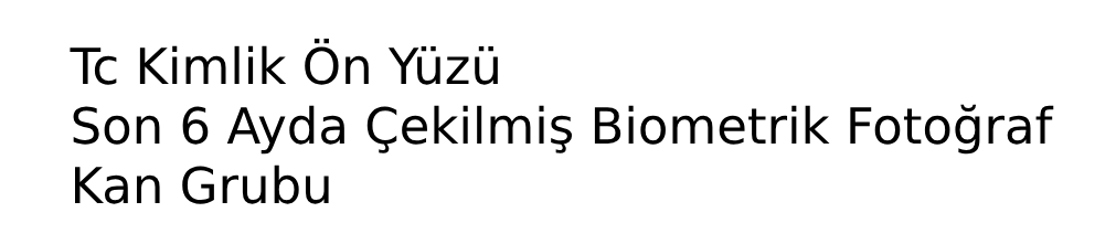 Gerekli Evraklar